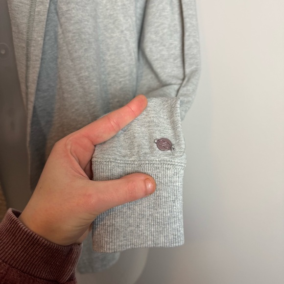 CALIA by Carrie Underwood Gray Open Face Waterfall Hoodie Size Small - Picture 6 of 8